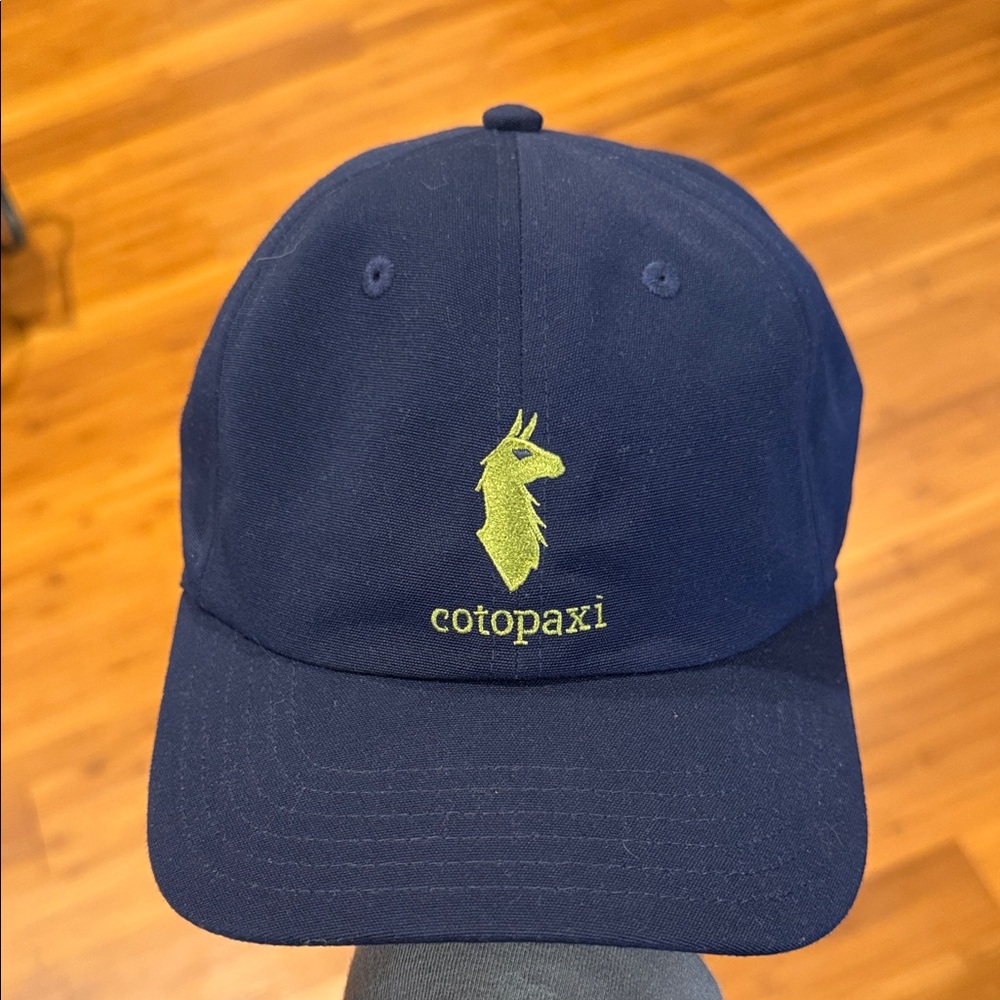 Cotopaxi Dark Blue Hat with Lime Logo